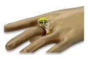 Yellow Peridot Or jaune 8 carats Anneau Style vintage vrc029x-yp Art Deco Bijoux Art Déco russes, style URSS